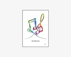 A5 Kort Musikalsk Malet