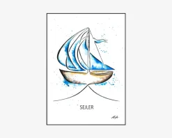 A3 Plakat Sejler Malet