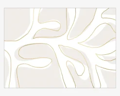 Abstract Twig White And Gold A5