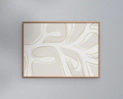 Abstract Twig White And Gold A5