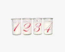 Adventslys Hvid H.10 cm