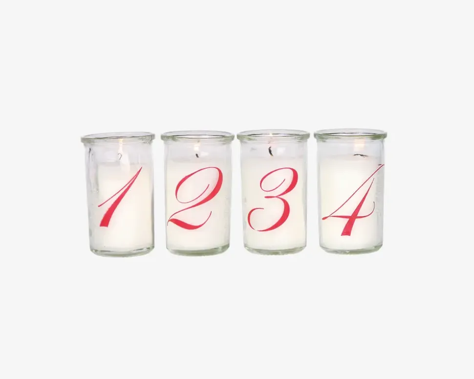 Adventslys Hvid H.10 cm