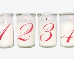 Adventslys Hvid H.10 cm