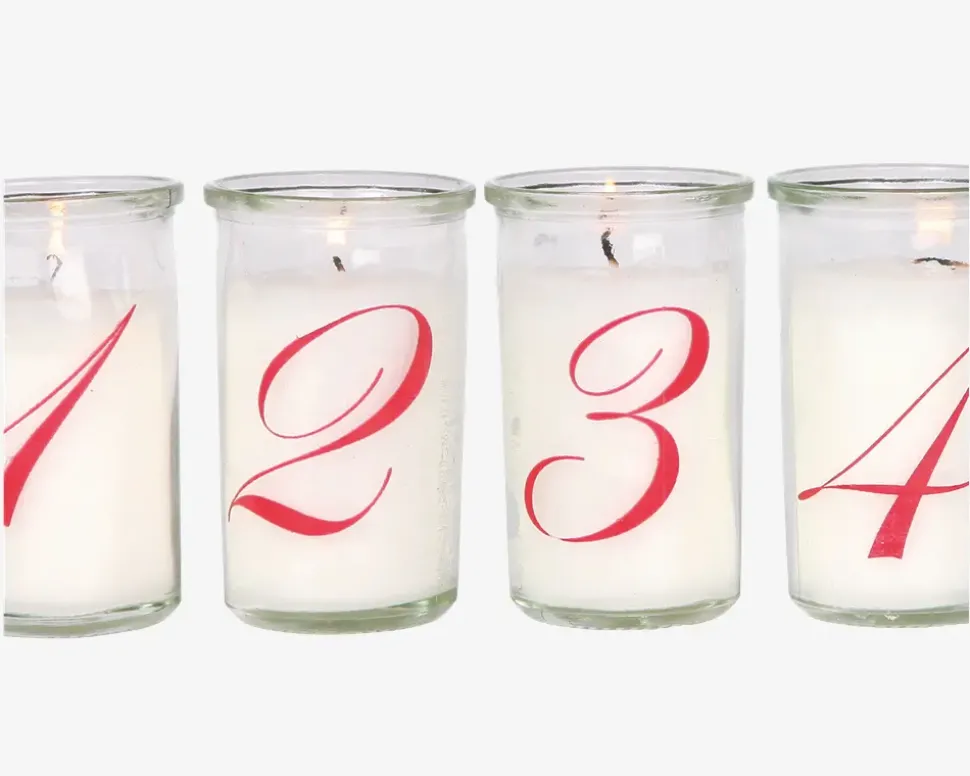 Adventslys Hvid H.10 cm