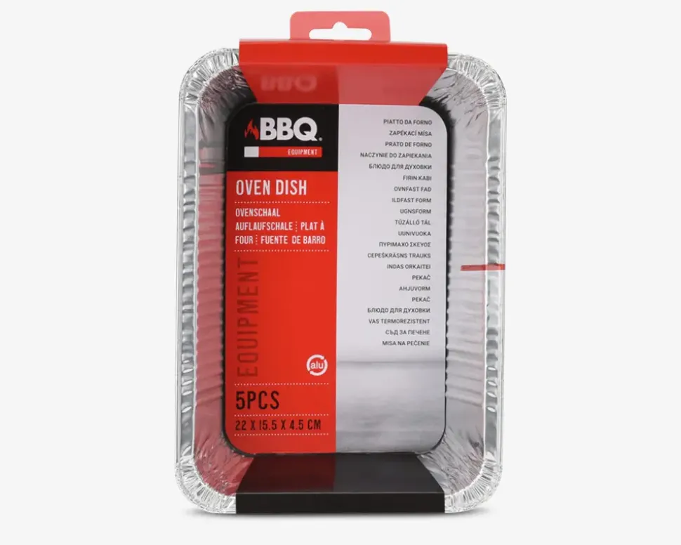 Alubakke stor med højkant 4 stk.