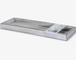 Bakke grå træ 40x14x3,2 cm