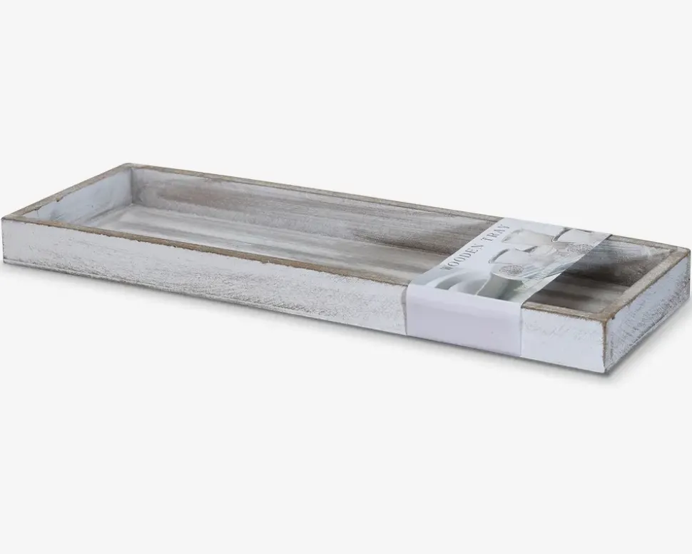 Bakke grå træ 40x14x3,2 cm