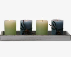 Bakke grå træ 40x14x3,2 cm