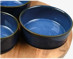 Bakke med 3 skåle H.4 x Ø.20 cm