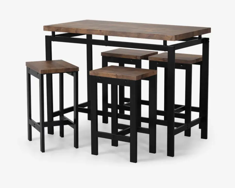 Barsæt bord + 4 barskamler