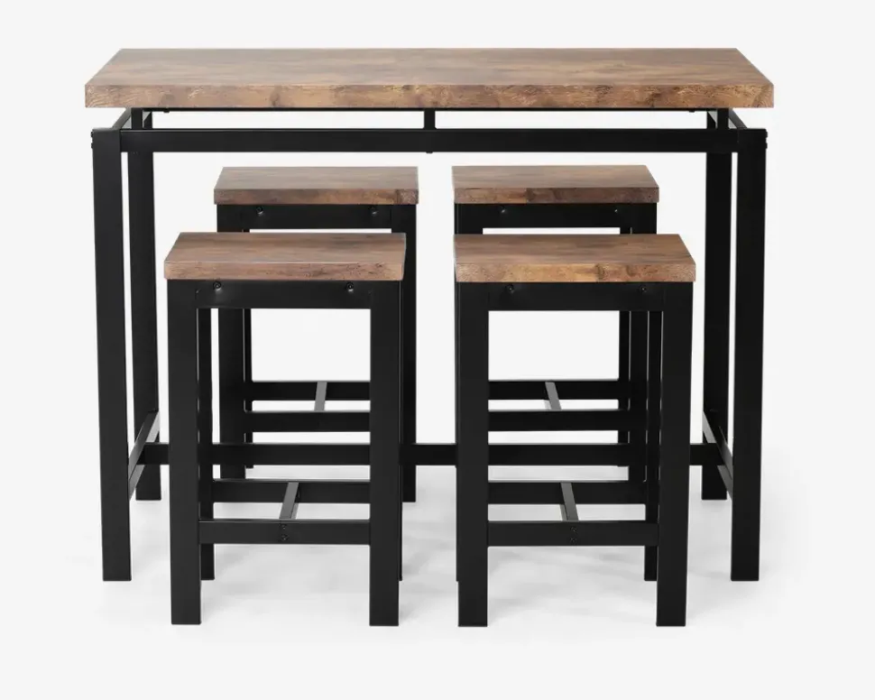 Barsæt bord + 4 barskamler