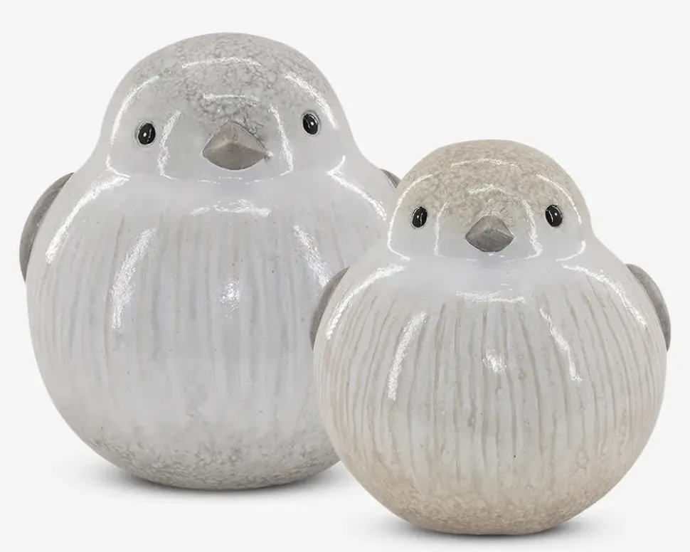 Bertha keramik fugl hvid H.18,5 cm