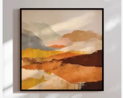 Billede Abstract Mountains 90x90 cm