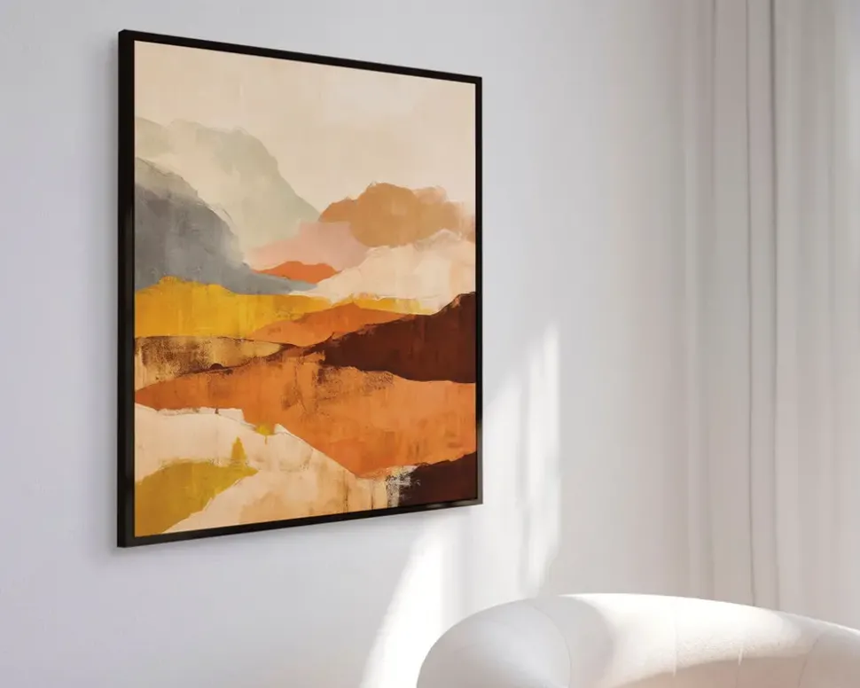 Billede Abstract Mountains 90x90 cm