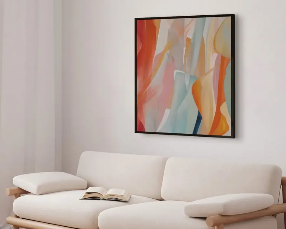 Billede Burn Lines 90x90 cm