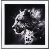 Billede leopard i ramme 50x50 cm