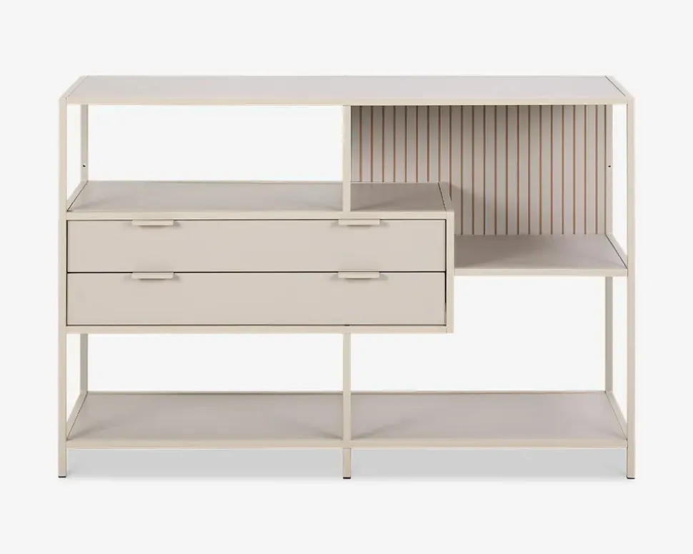 Bogreol Seaford grå m/skuffer