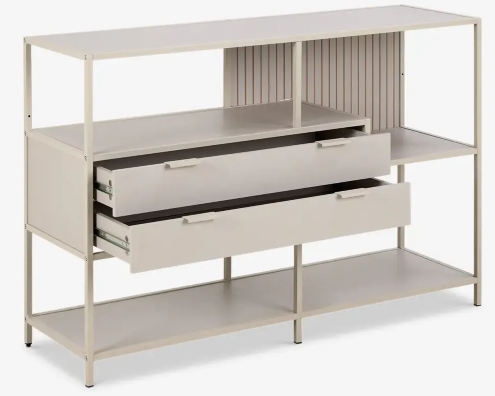 Bogreol Seaford grå m/skuffer