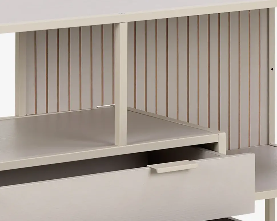 Bogreol Seaford grå m/skuffer