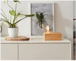 Bordlampe Armena Bambus H.8 cm