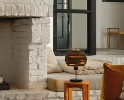 Bordlampe Ball genanvendt pap H.38,5 cm