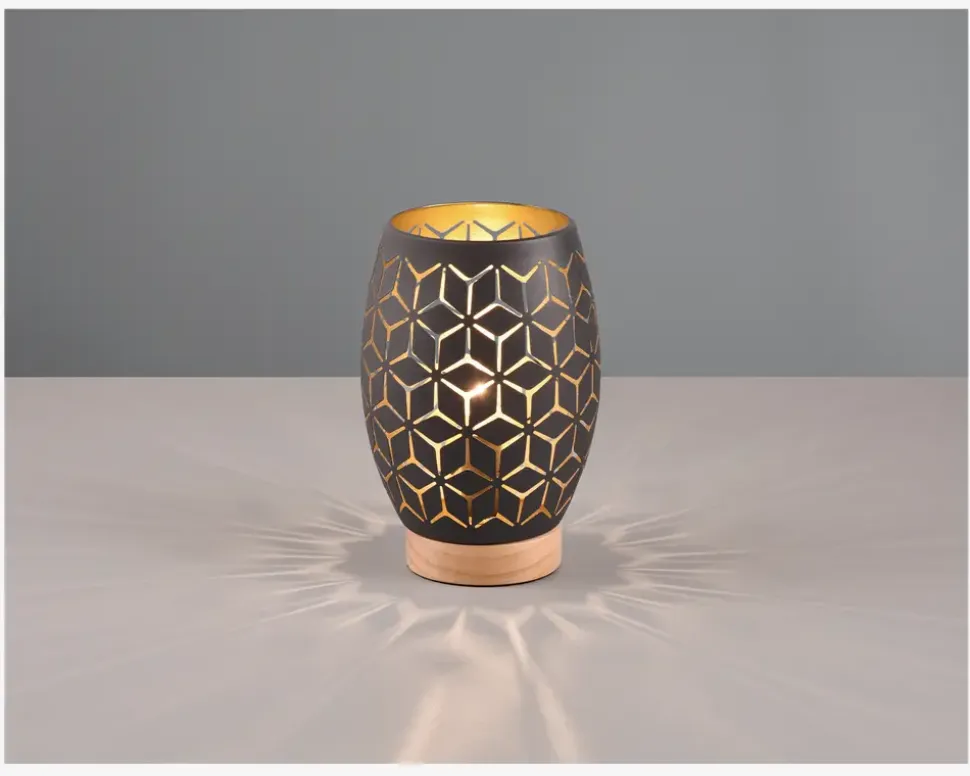 Bordlampe Bidar Sort H.21,5 cm