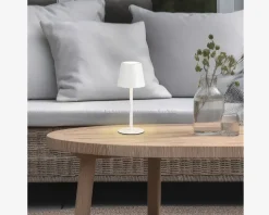 Bordlampe Diaz mat hvid H.21 cm