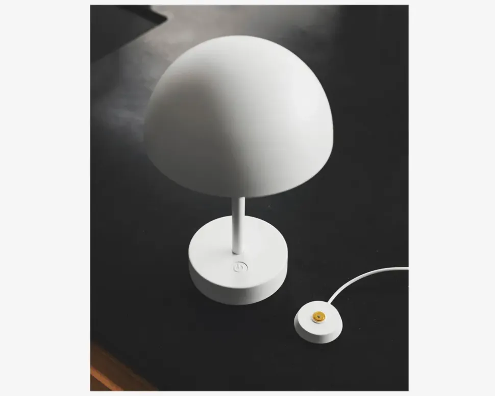 Bordlampe Ellen batteri hvid