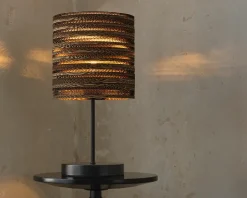 Bordlampe genanvendt pap H.38,5 cm