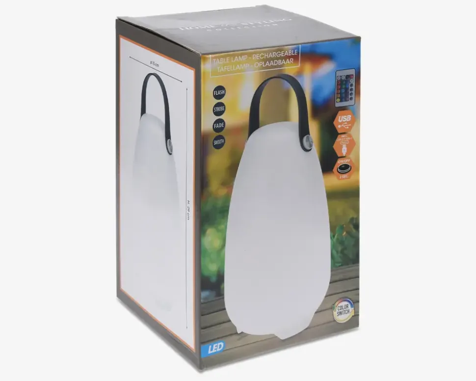 Bordlampe Genopladelig H.26 cm