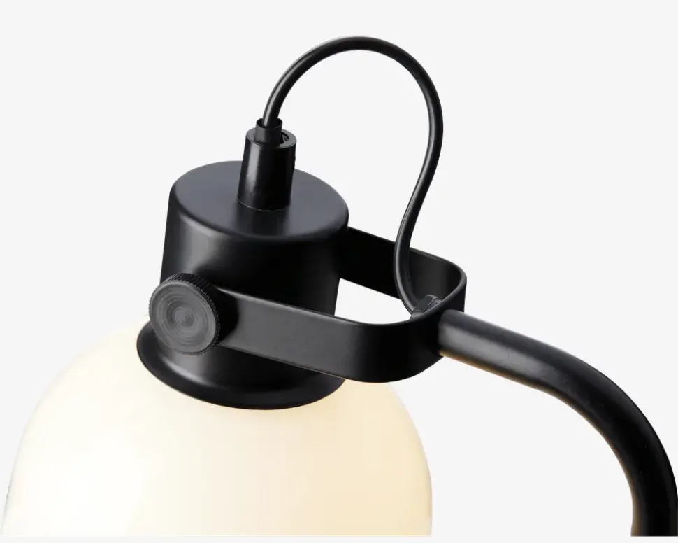 Bordlampe Glow sort/opal H.43 cm