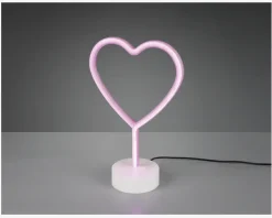 Bordlampe Hjerte Pink H.30,5 cm