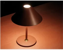 Bordlampe Hygge rødbrun H. 25 cm