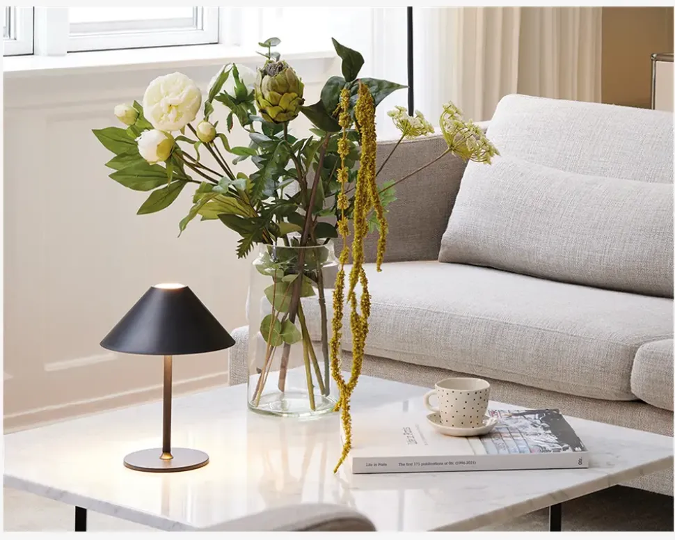 Bordlampe Hygge sort H. 25 cm