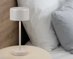 Bordlampe Jeff grå H.30 cm