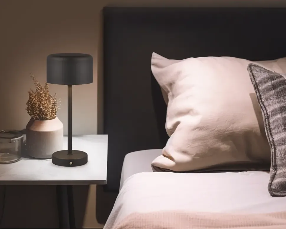 Bordlampe Jeff mat sort H.30 cm