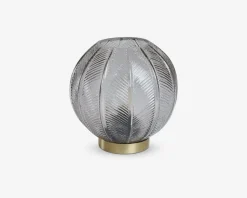 Bordlampe LED Glas Grå Ø.15 cm