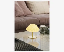 Bordlampe Mini Mus creme H.17 cm