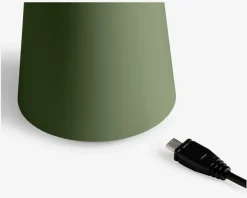 Bordlampe Move Me olivengrøn LED H.21,5 cm