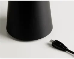 Bordlampe Move Me sort LED H.21,5 cm