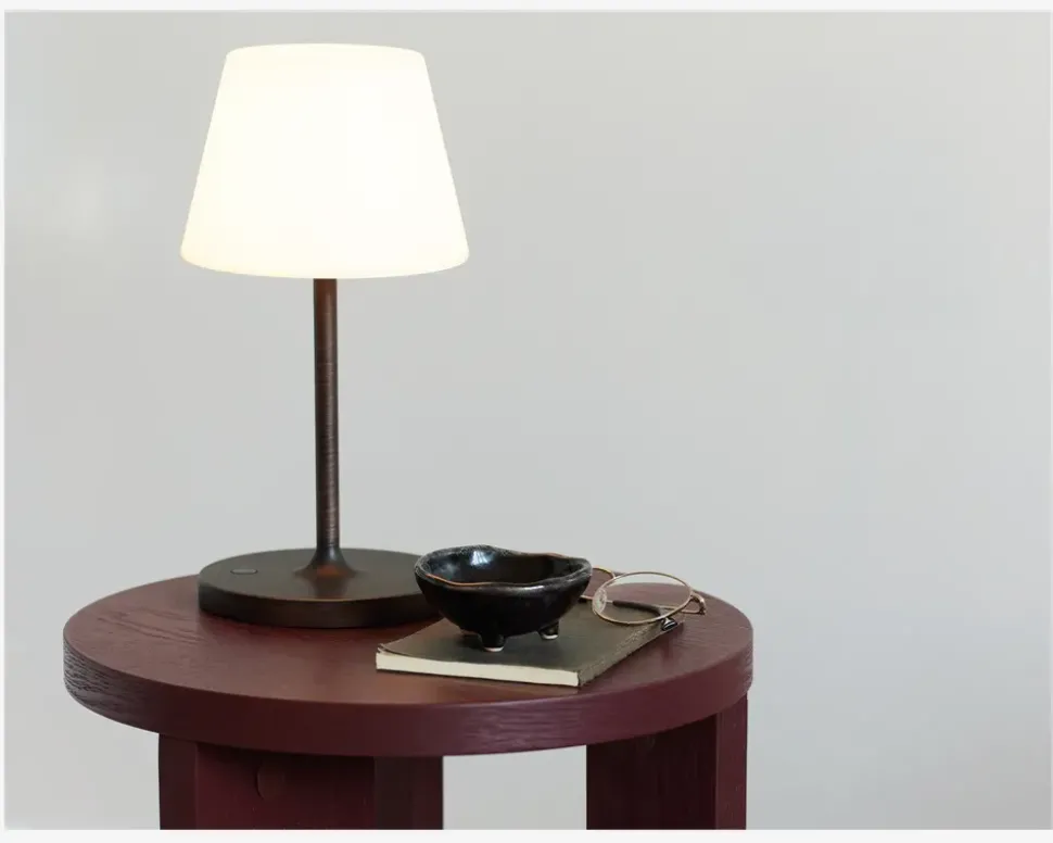 Bordlampe New Northern antik kobber