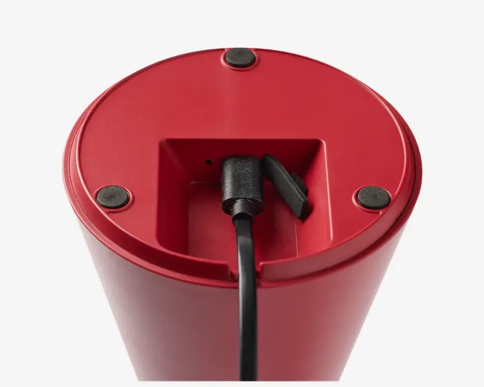 Bordlampe Nyhavn vinrød H.21,5 cm