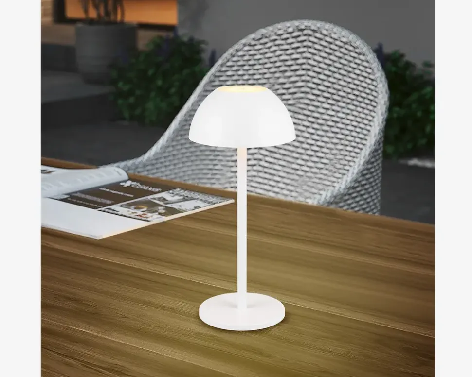 Bordlampe Ricardo mat hvid H.30 cm