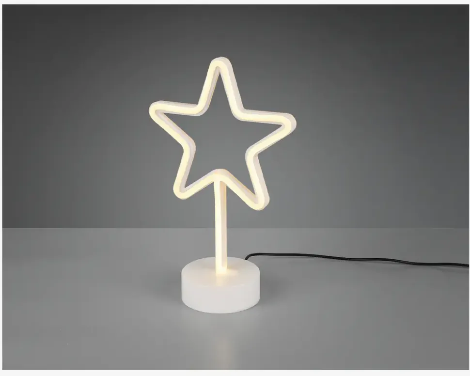 Bordlampe Stjerne Gul H.30,5 cm