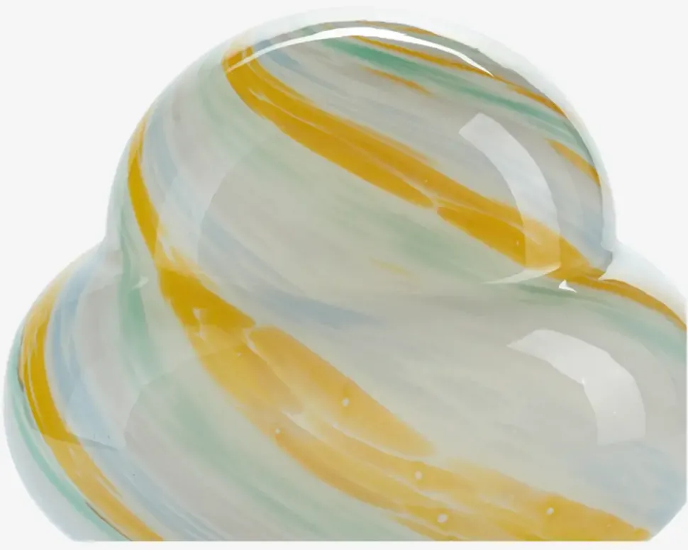 Bordlampe Stribet Gul/Hvid H.22 cm