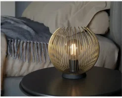 Bordlampe Venezuela Guld Ø.23,5 cm