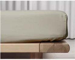 Boxlagen Percale Sand 90x200 cm