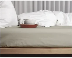 Boxlagen Percale Sand 180x200 cm