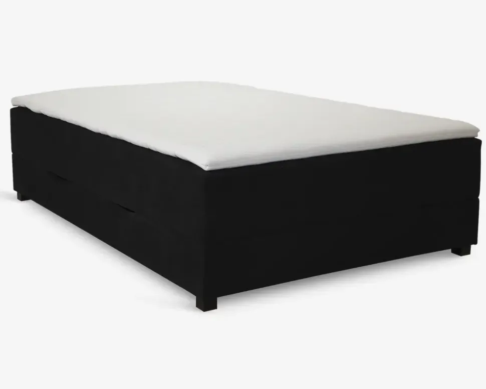 Boxmadras med magasin 140 x 200 cm sort