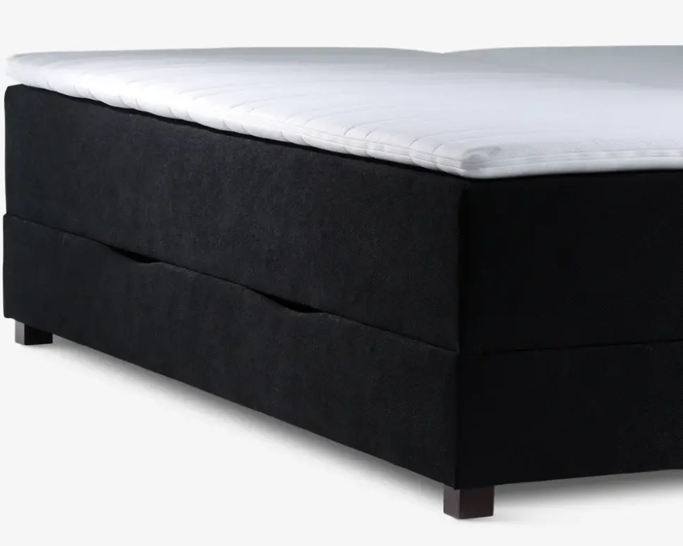 Boxmadras med magasin 180 x 200 cm sort